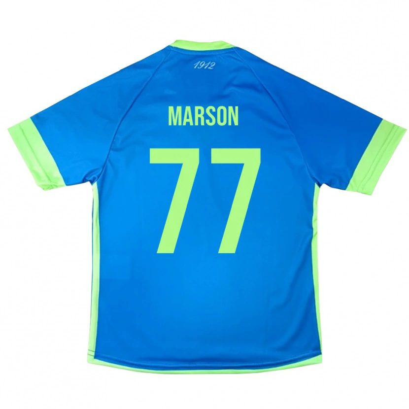 Danxen Kid Leonardo Marson #77 Blue Green Yellow Goalkeeper Jersey 2025/26 T-Shirt