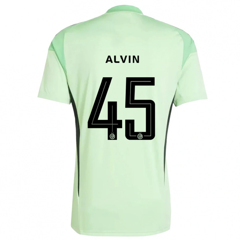 Danxen Kid Glenn Alvin #45 Light Green Black Goalkeeper Jersey 2025/26 T-Shirt