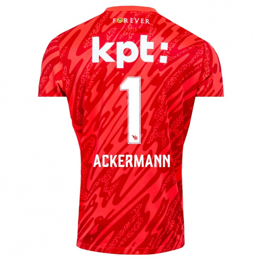 Danxen Kid Jara Ackermann #1 Red White Goalkeeper Jersey 2025/26 T-Shirt