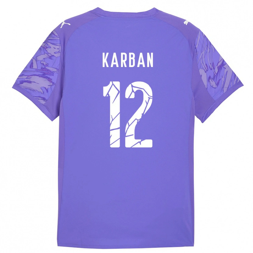 Danxen Kid Yevheniia Karban #12 Lilac Purple Goalkeeper Jersey 2025/26 T-Shirt