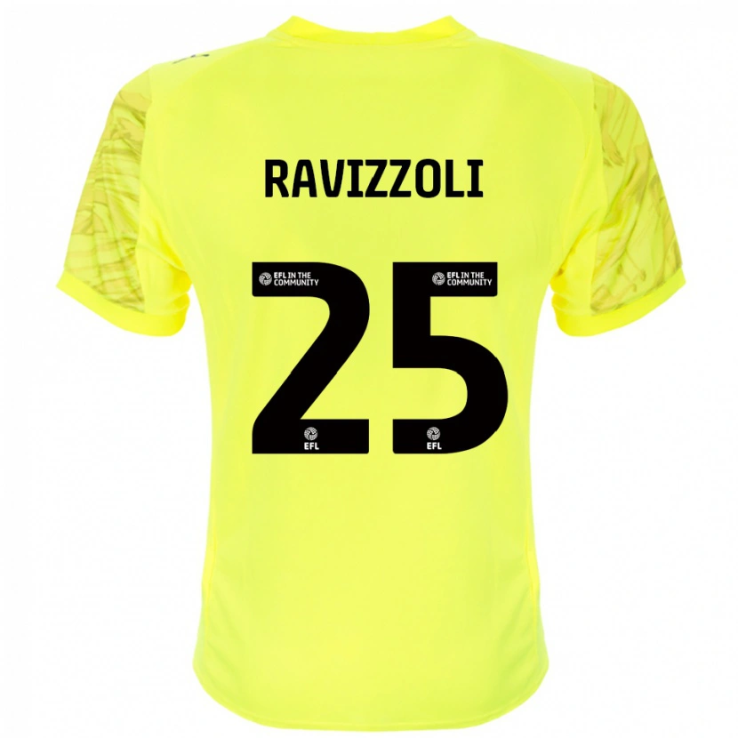 Danxen Kid Franco Ravizzoli #25 Yellow Black Goalkeeper Jersey 2025/26 T-Shirt