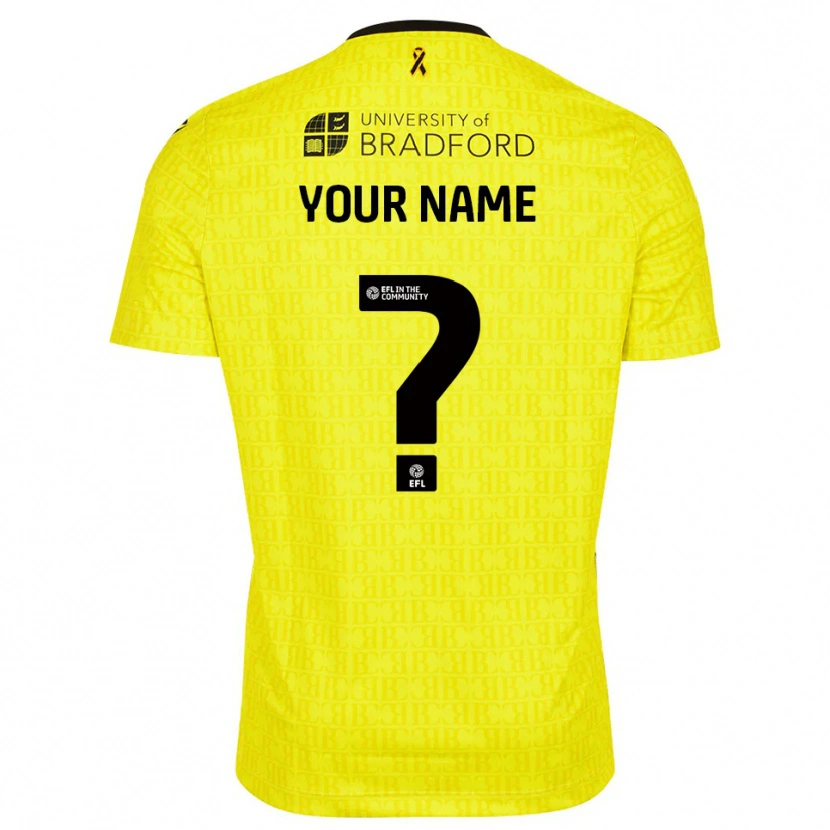 Danxen Kid Bradford City Yellow Black Goalkeeper Jersey 2025/26 T-Shirt