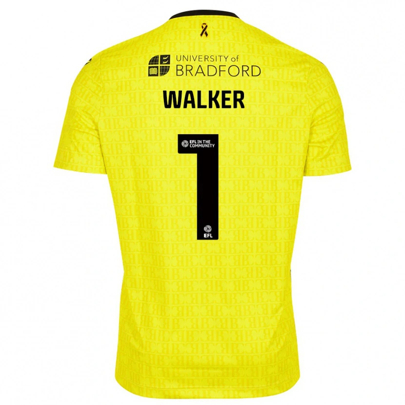 Danxen Kid Sam Walker #1 Yellow Black Goalkeeper Jersey 2025/26 T-Shirt