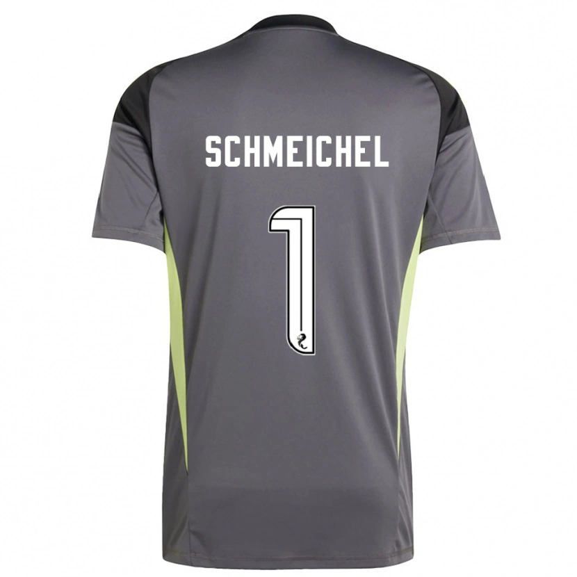 Danxen Kid Kasper Schmeichel #1 Gray White Goalkeeper Jersey 2025/26 T-Shirt