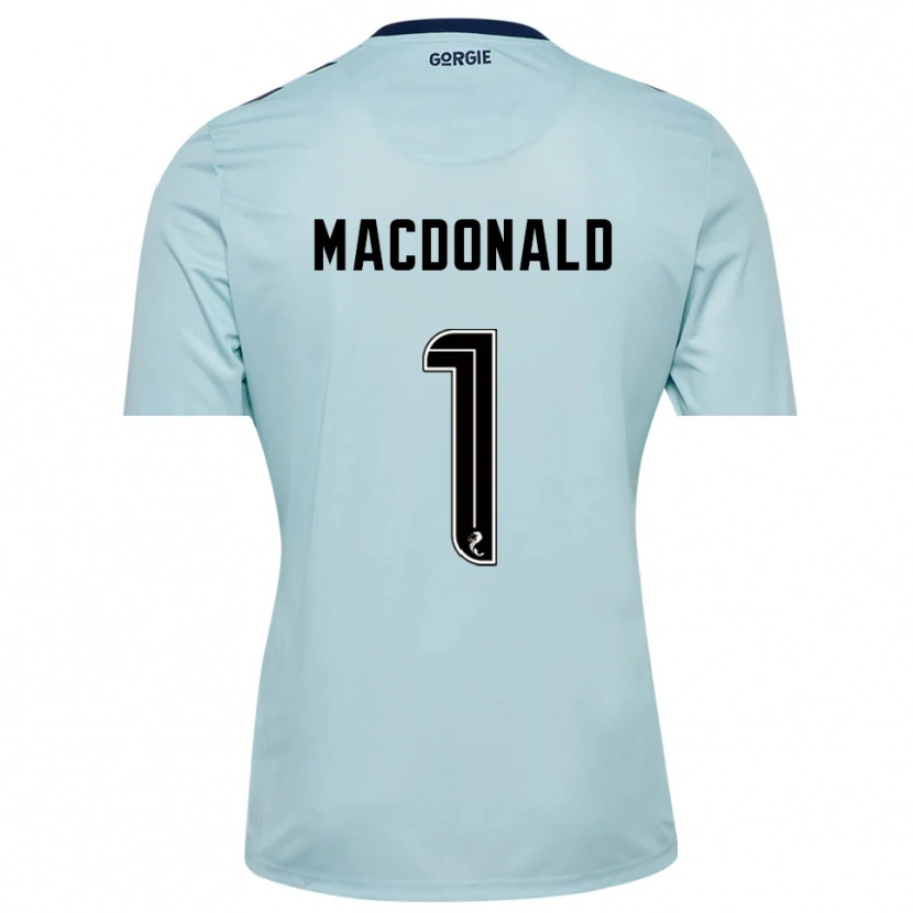 Danxen Kid Jamie MacDonald #1 Light Blue Black Goalkeeper Jersey 2025/26 T-Shirt