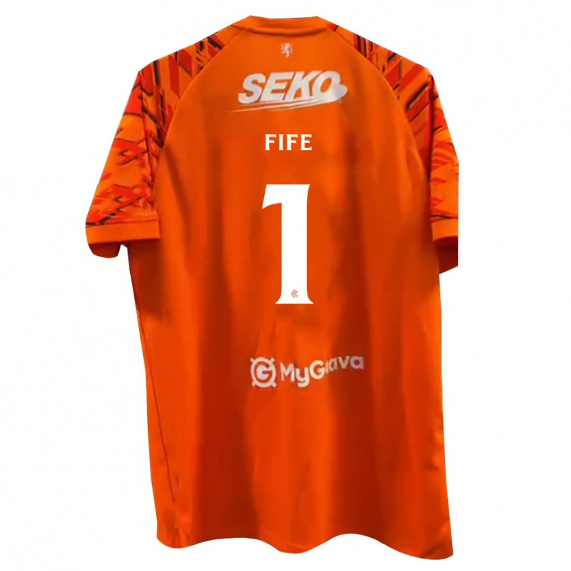 Danxen Kid Jenna Fife #1 Orange White Goalkeeper Jersey 2025/26 T-Shirt