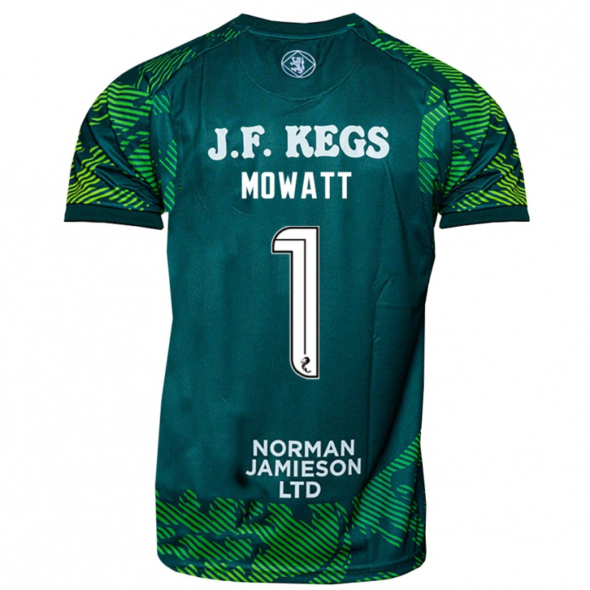 Danxen Kid Beth Mowatt #1 Green White Goalkeeper Jersey 2025/26 T-Shirt