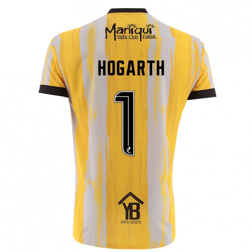 Danxen Kid Nicky Hogarth #1 Yellow Black Goalkeeper Jersey 2025/26 T-Shirt