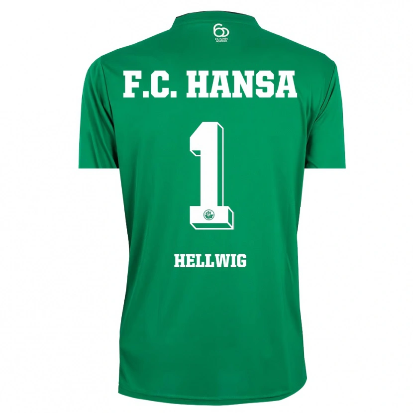 Danxen Kid Merle Hellwig #1 Dark Green White Goalkeeper Jersey 2025/26 T-Shirt