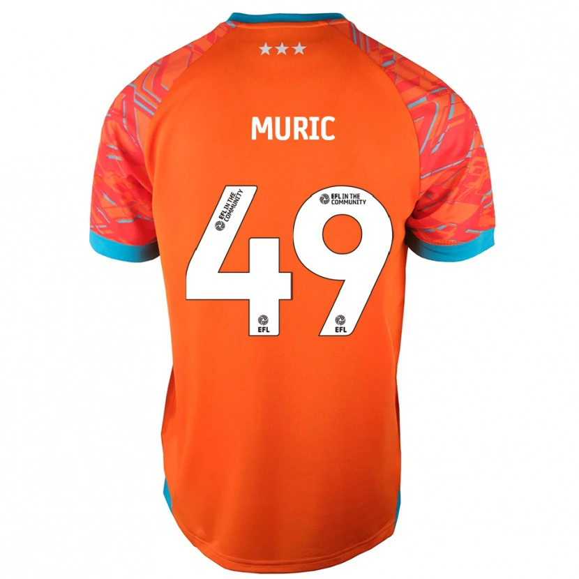 Danxen Kid Arijanet Muric #49 Orange White Goalkeeper Jersey 2025/26 T-Shirt