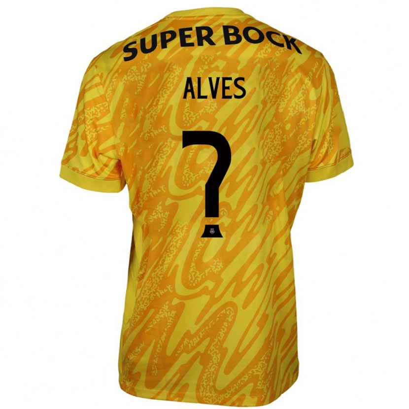 Danxen Kid Guilherme Alves #0 Yellow Orange Goalkeeper Jersey 2025/26 T-Shirt