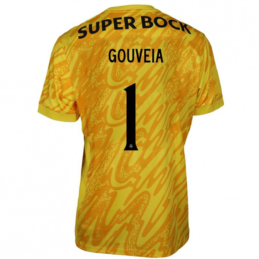 Danxen Kid Miguel Gouveia #1 Yellow Orange Goalkeeper Jersey 2025/26 T-Shirt