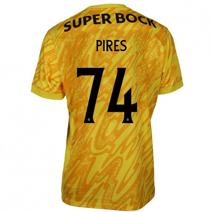 Danxen Kid Guilherme Pires #74 Yellow Orange Goalkeeper Jersey 2025/26 T-Shirt