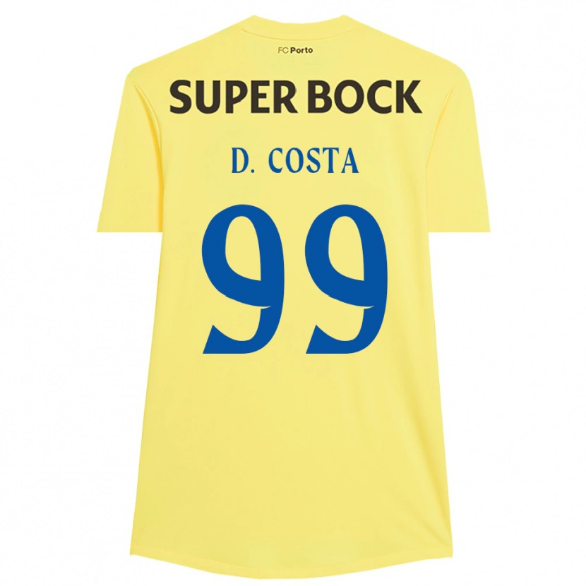 Danxen Kid Diogo Costa #99 Light Yellow Black Goalkeeper Jersey 2025/26 T-Shirt