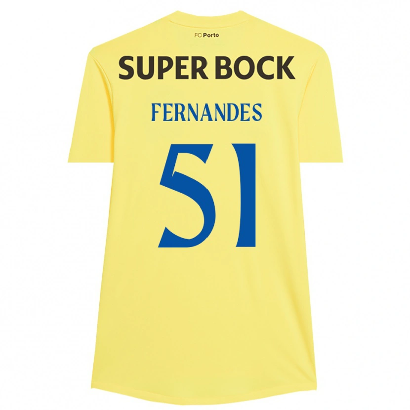 Danxen Kid Diogo Fernandes #51 Light Yellow Black Goalkeeper Jersey 2025/26 T-Shirt