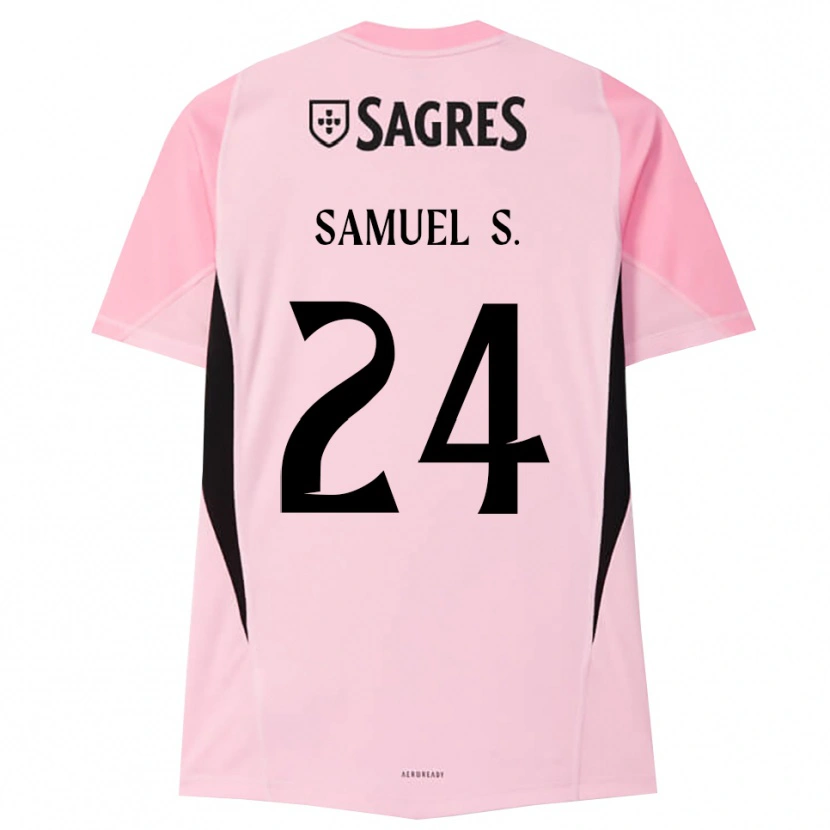 Danxen Kid Samuel Soares #24 Pink Black Goalkeeper Jersey 2025/26 T-Shirt