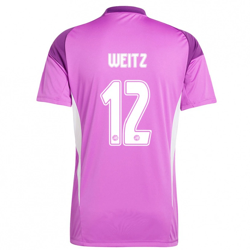 Danxen Kid Axel Weitz #12 Light Purple White Goalkeeper Jersey 2025/26 T-Shirt