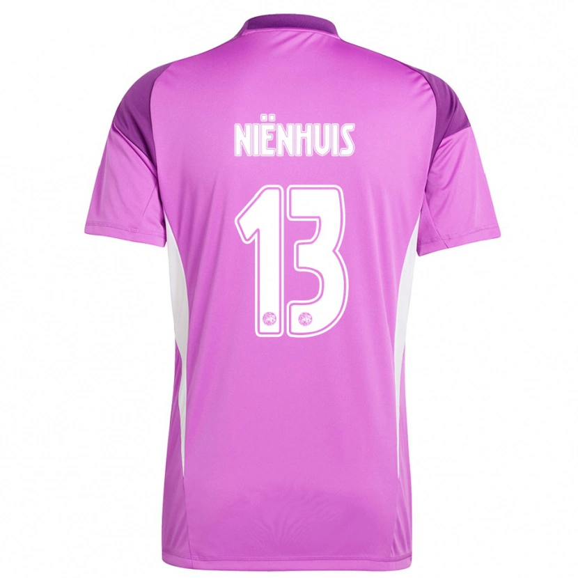 Danxen Kid Lois Niënhuis #13 Light Purple White Goalkeeper Jersey 2025/26 T-Shirt