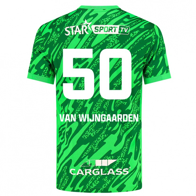 Danxen Kid Maren Van Wijngaarden #50 Deep Green White Goalkeeper Jersey 2025/26 T-Shirt