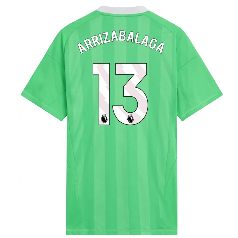 Danxen Kid Kepa Arrizabalaga #13 Light Green White Goalkeeper Jersey 2025/26 T-Shirt