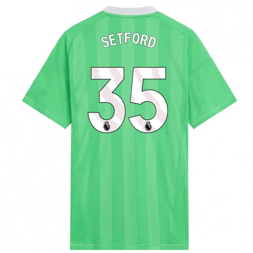 Danxen Kid Tommy Setford #35 Light Green White Goalkeeper Jersey 2025/26 T-Shirt