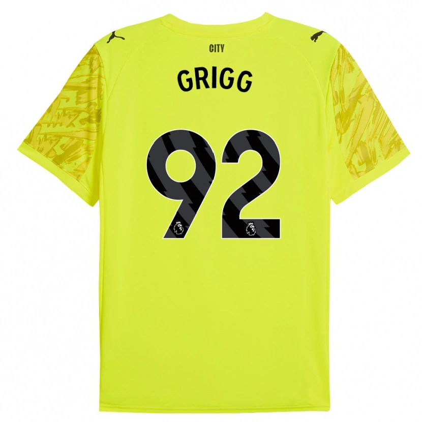 Danxen Kid Finley Grigg #92 Yellow Orange Black Goalkeeper Jersey 2025/26 T-Shirt