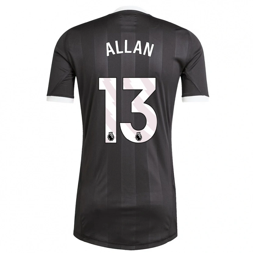 Danxen Kid Jack Allan #13 Black White Goalkeeper Jersey 2025/26 T-Shirt