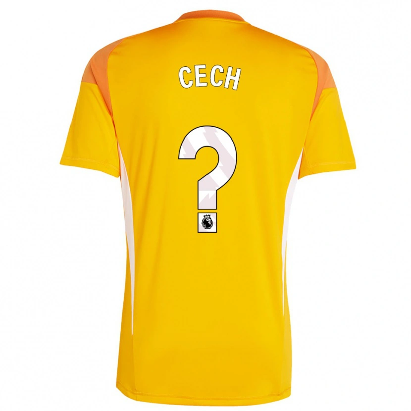 Danxen Kid Damian Cech #0 Orange White Goalkeeper Jersey 2025/26 T-Shirt