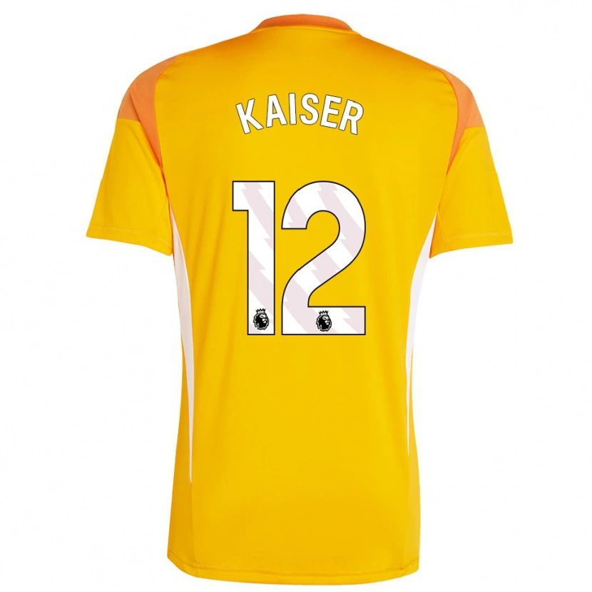 Danxen Kid Dino Kaiser #12 Orange White Goalkeeper Jersey 2025/26 T-Shirt