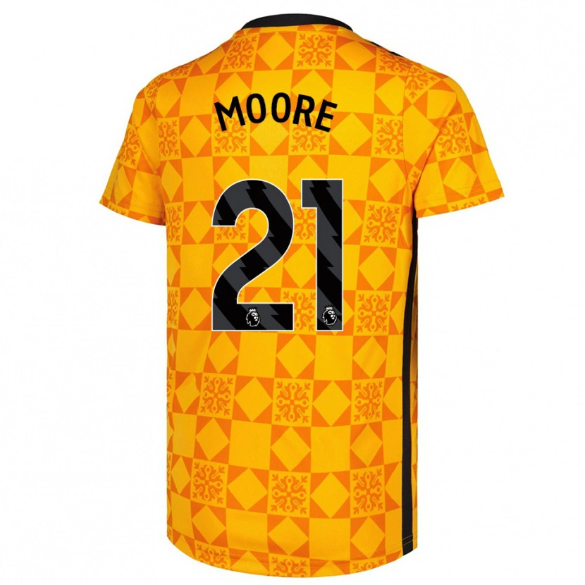Danxen Kid Simon Moore #21 Yellow Black Goalkeeper Jersey 2025/26 T-Shirt