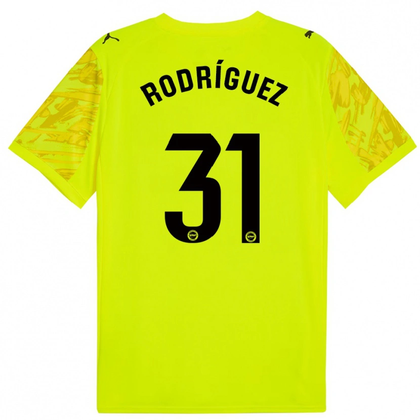 Danxen Kid Adrián Rodríguez #31 Yellow Black Goalkeeper Jersey 2025/26 T-Shirt