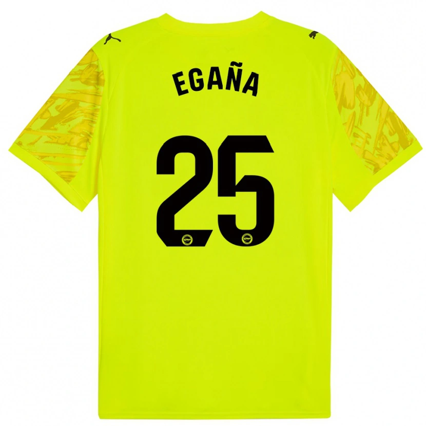 Danxen Kid Eider Egaña #25 Yellow Black Goalkeeper Jersey 2025/26 T-Shirt