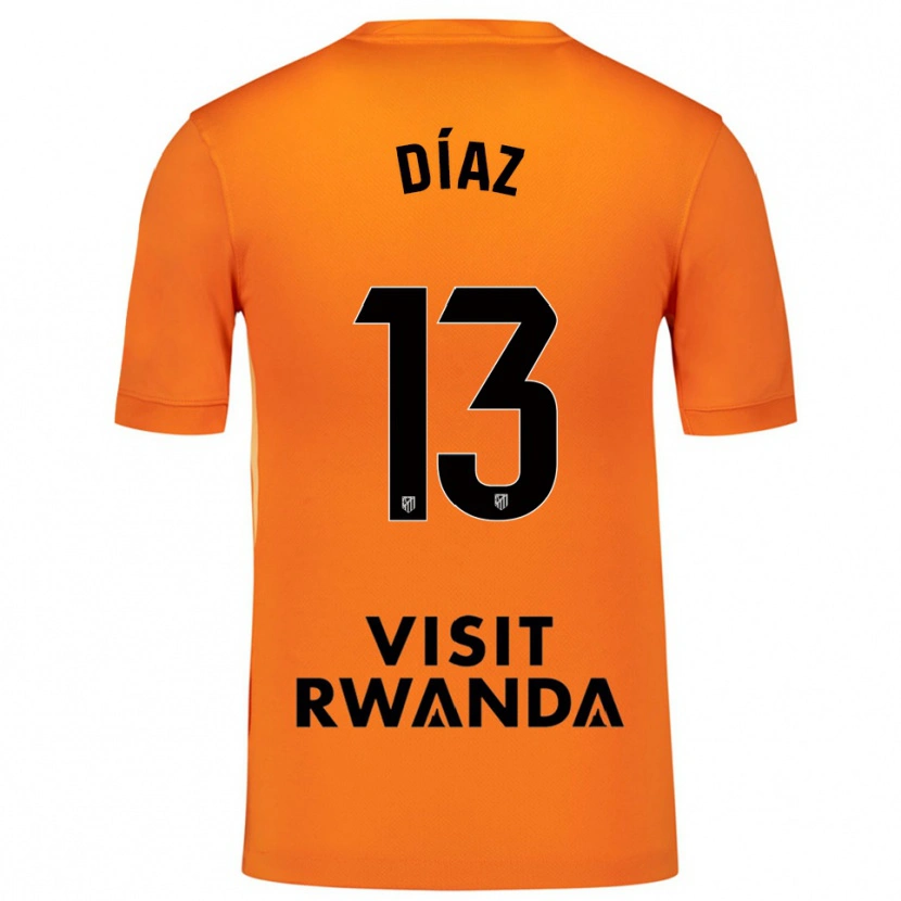 Danxen Kid Diego Díaz #13 Orange Black Goalkeeper Jersey 2025/26 T-Shirt