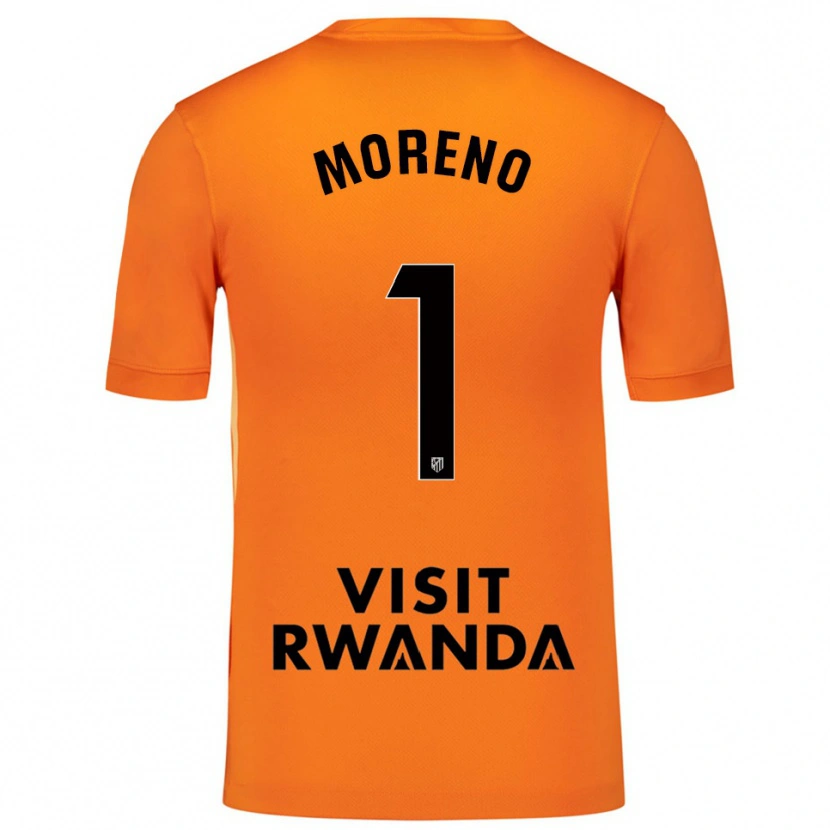 Danxen Kid Álvaro Moreno #1 Orange Black Goalkeeper Jersey 2025/26 T-Shirt