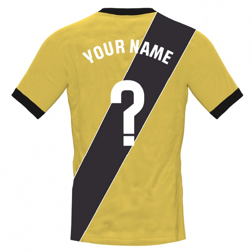Danxen Kid Rayo Vallecano Yellow Black Goalkeeper Jersey 2025/26 T-Shirt
