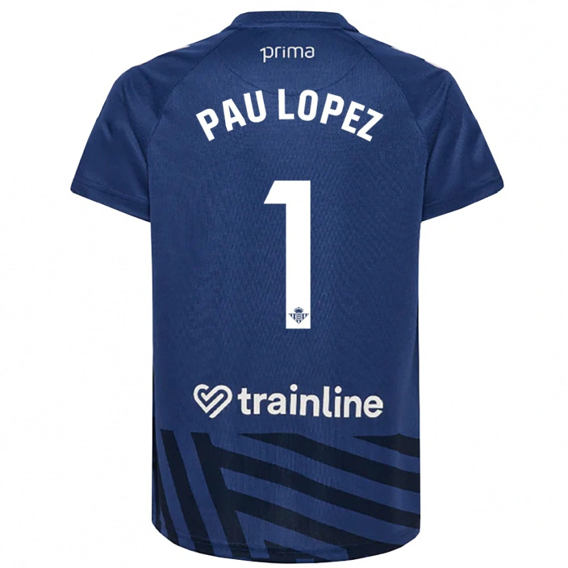 Danxen Kid Pau López #1 Royal Blue White Goalkeeper Jersey 2025/26 T-Shirt