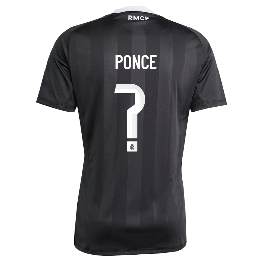 Danxen Kid Guille Ponce #0 Black White Goalkeeper Jersey 2025/26 T-Shirt