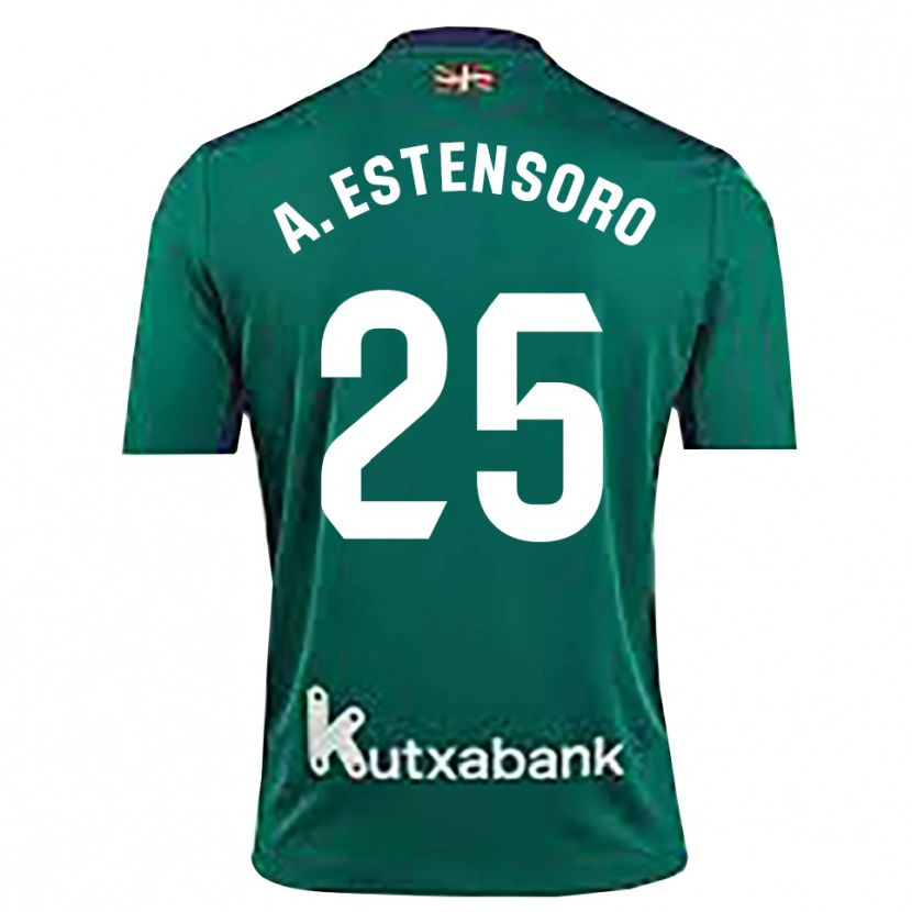Danxen Kid Alazne Estensoro #25 Navy Blue Green Goalkeeper Jersey 2025/26 T-Shirt
