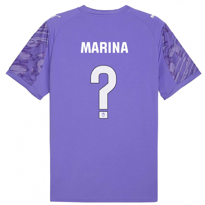 Danxen Kid Marina Llacer Muñoz #0 Lilac White Goalkeeper Jersey 2025/26 T-Shirt