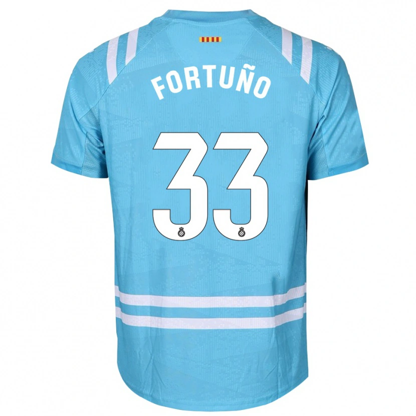 Danxen Kid Ángel Fortuño #33 Light Blue White Goalkeeper Jersey 2025/26 T-Shirt