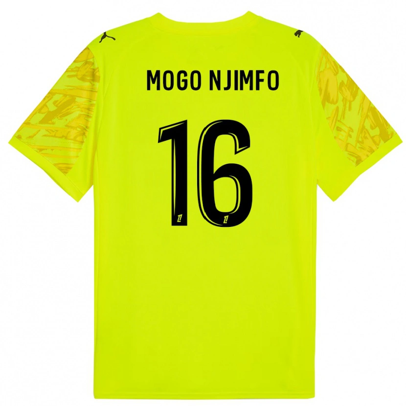 Danxen Kid Arthur Mogo Njimfo #16 Fluorescent Green Black Goalkeeper Jersey 2025/26 T-Shirt