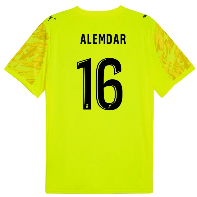 Danxen Kid Doğan Alemdar #16 Fluorescent Green Yellow Goalkeeper Jersey 2025/26 T-Shirt