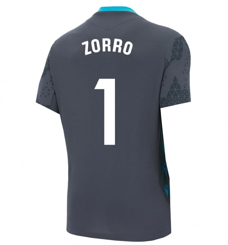 Danxen Kid Zorro #1 Dark Gray Black Goalkeeper Jersey 2025/26 T-Shirt