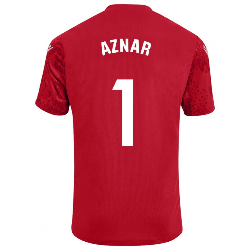 Danxen Kid Victor Aznar #1 Red White Goalkeeper Jersey 2025/26 T-Shirt