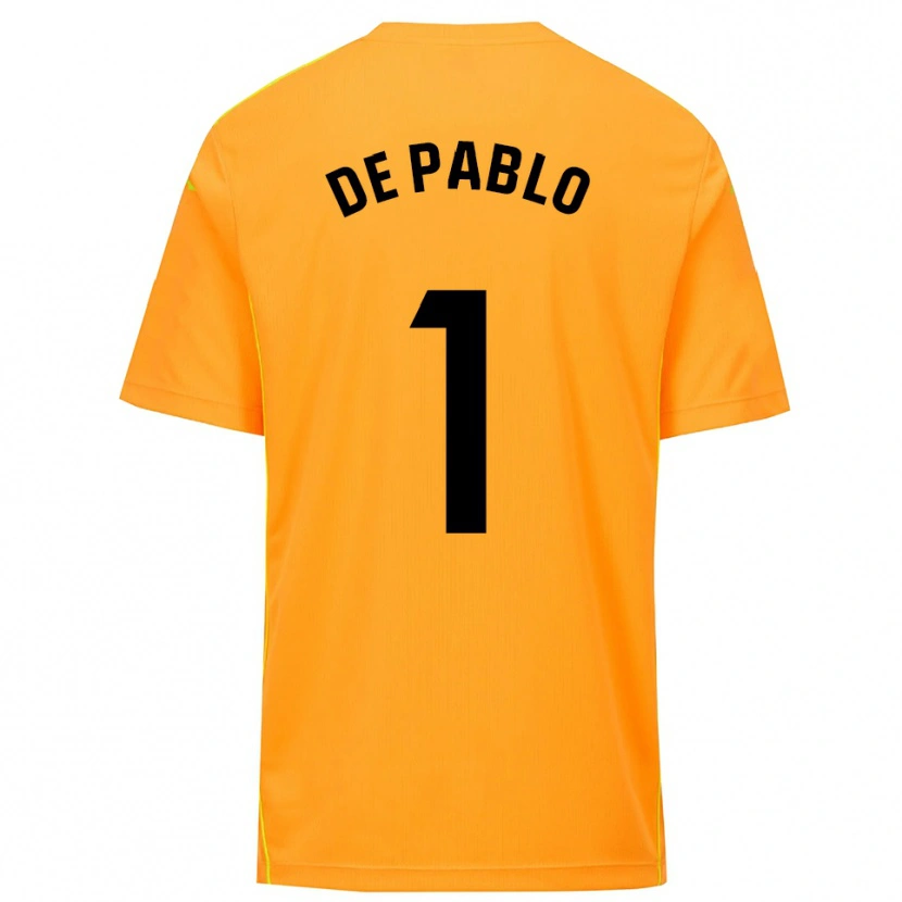 Danxen Kid Álvaro de Pablo #1 Orange Black Goalkeeper Jersey 2025/26 T-Shirt