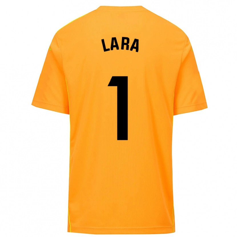 Danxen Kid Lara Lara De Las Heras Coello #1 Orange Black Goalkeeper Jersey 2025/26 T-Shirt
