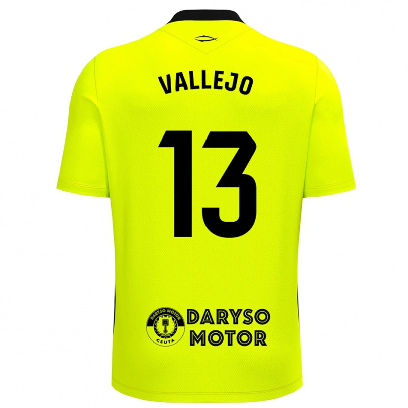 Danxen Kid Guillermo Vallejo #13 Yellow Green Black Goalkeeper Jersey 2025/26 T-Shirt