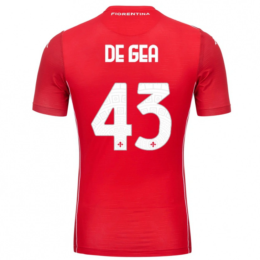 Danxen Kid David de Gea #43 Red White Goalkeeper Jersey 2025/26 T-Shirt