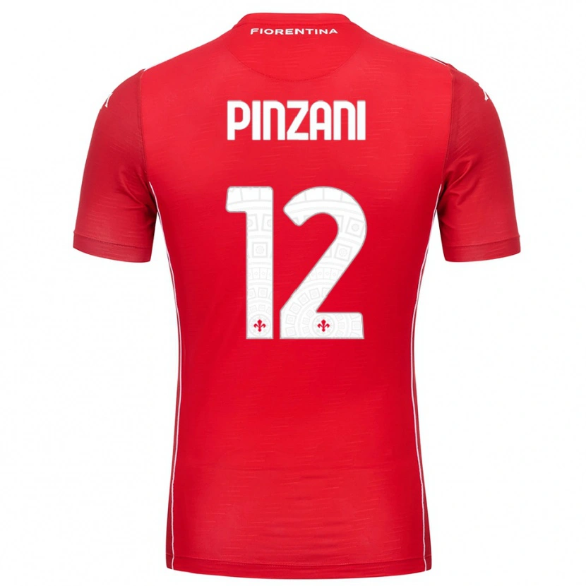 Danxen Kid Lorenzo Pinzani #12 Red White Goalkeeper Jersey 2025/26 T-Shirt