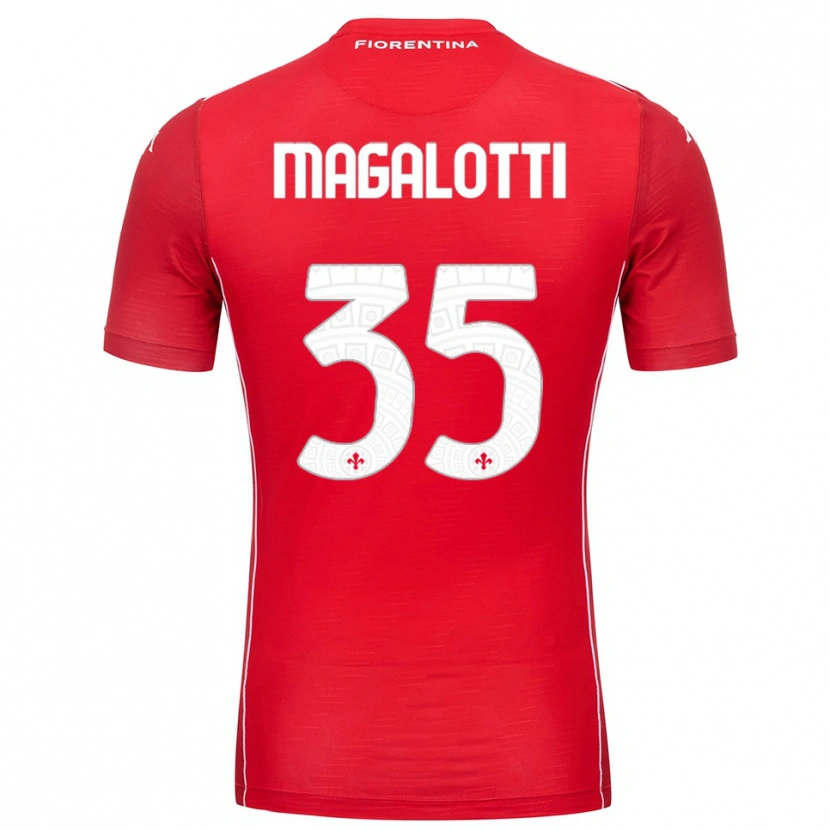 Danxen Kid Mattia Magalotti #35 Red White Goalkeeper Jersey 2025/26 T-Shirt